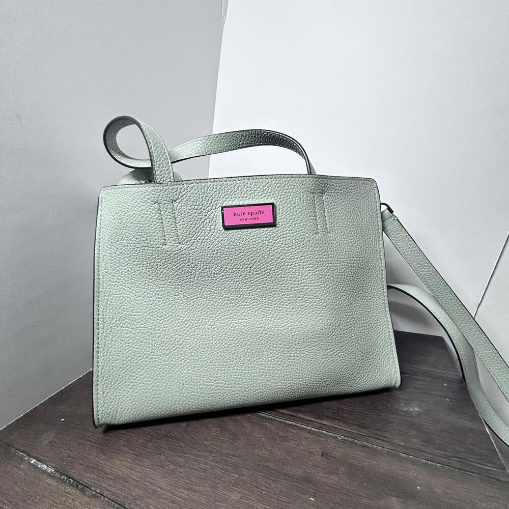 Kate‎ Spade Leather thumb medium satchel handbag Green